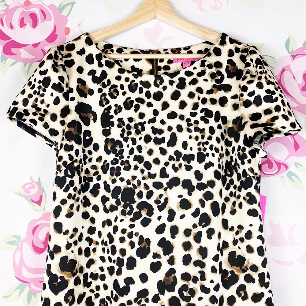 NEW Betsey Johnson Leopard Print Ruffled Dress - Picture 5 of 13